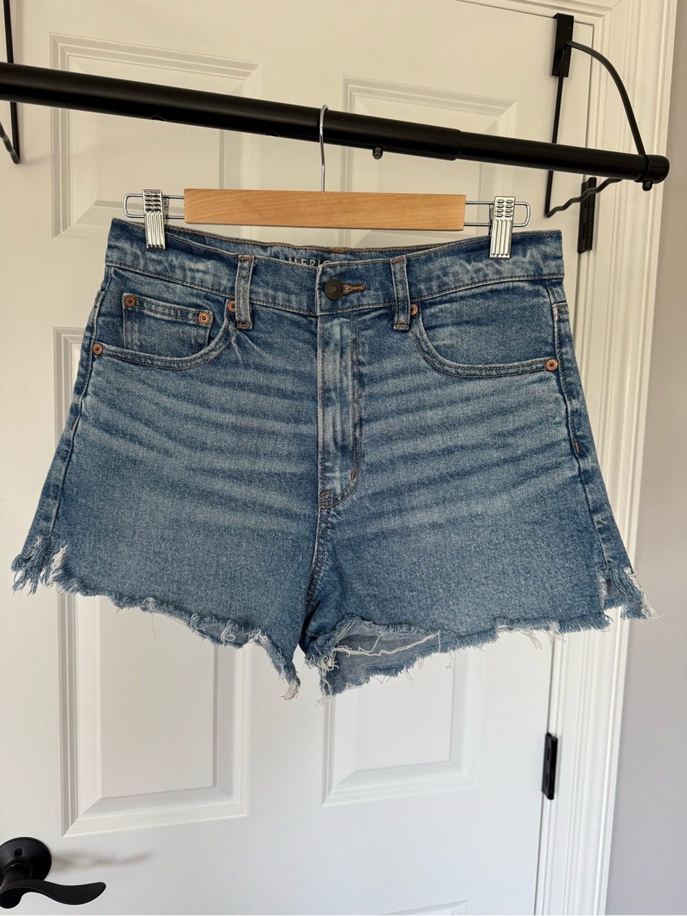American Eagle Outfitters Distressed High-rise Shorts